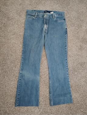 Vintage Levi's L2 90s Straight Leg Jeans Juniors Light Wash Hemmed Thrashed Sz11